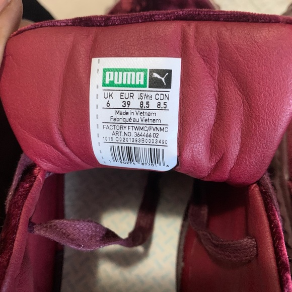 Puma Fenty Velvet Creeper by Rihanna (Burgundy) - Picture 3 of 6